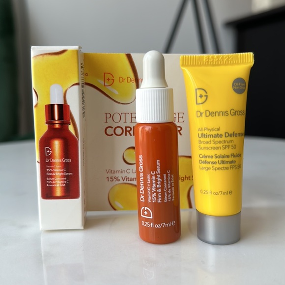 NEW Dr. Dennis Gross Skincare Sunscreen SPF 50 & Vitamin C Lactic 15% Serum - Picture 2 of 3